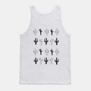 Black and White Cactus Tank Top